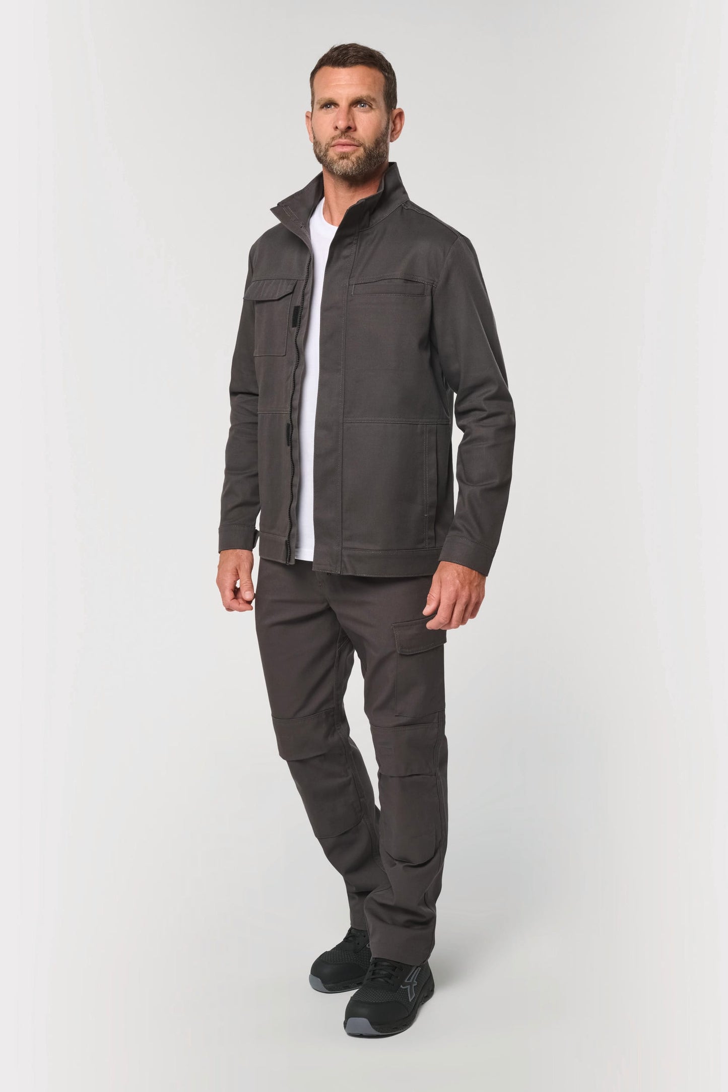 Chaqueta de trabajo sin metal unisex