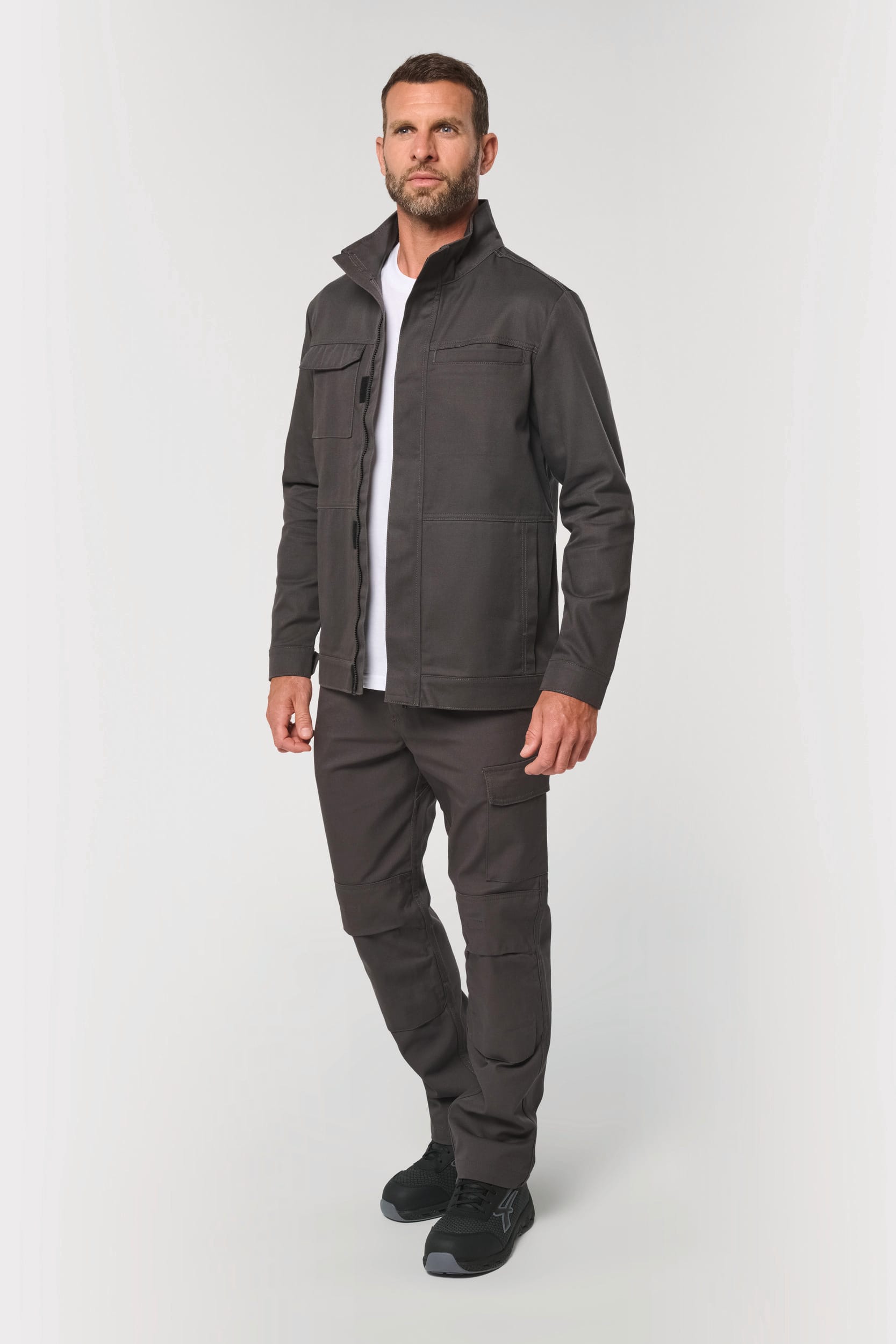 Chaqueta de trabajo sin metal unisex