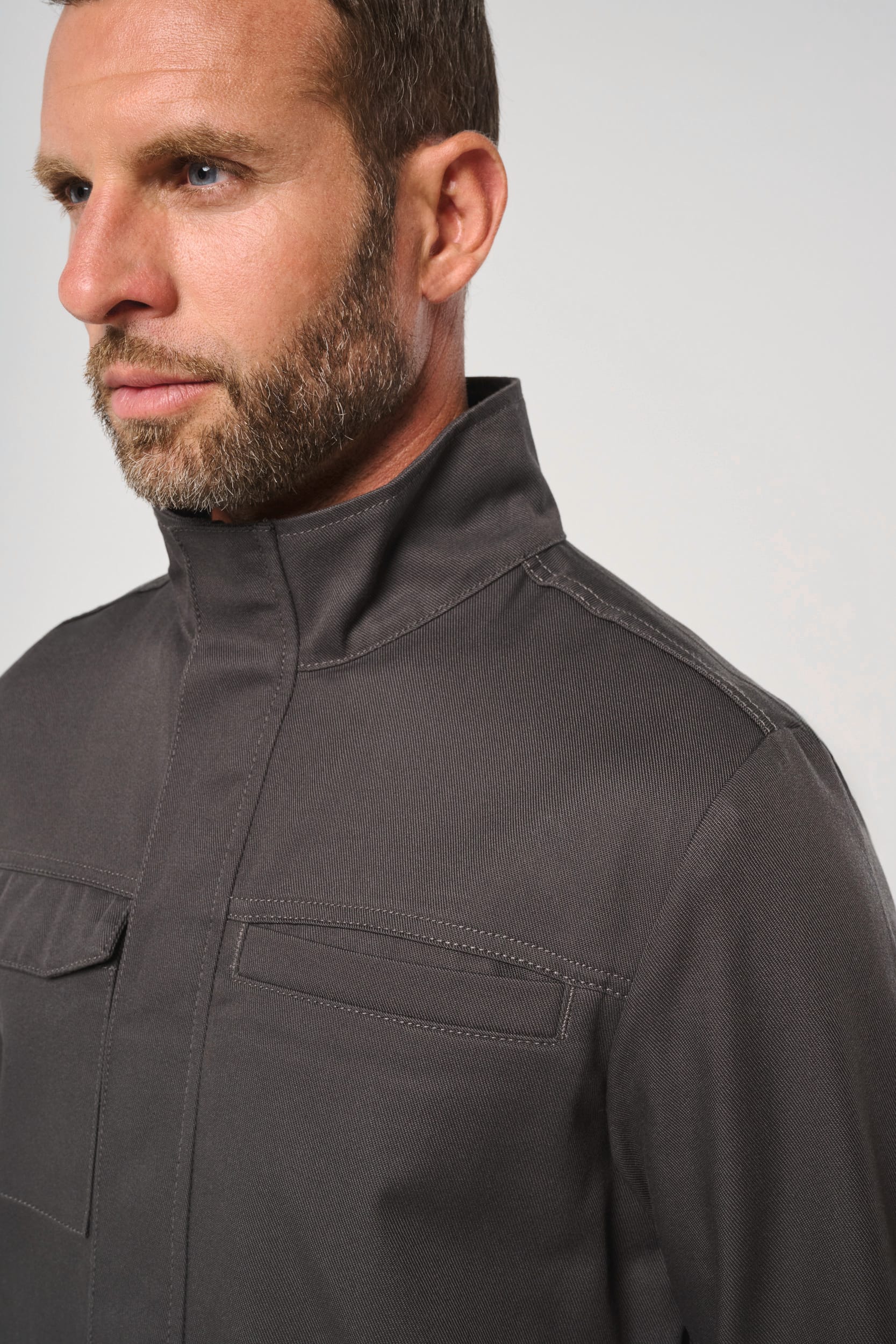 Chaqueta de trabajo sin metal unisex