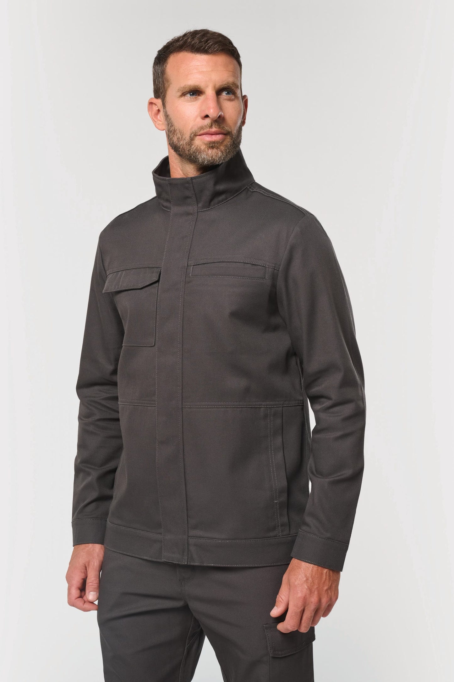 Chaqueta de trabajo sin metal unisex