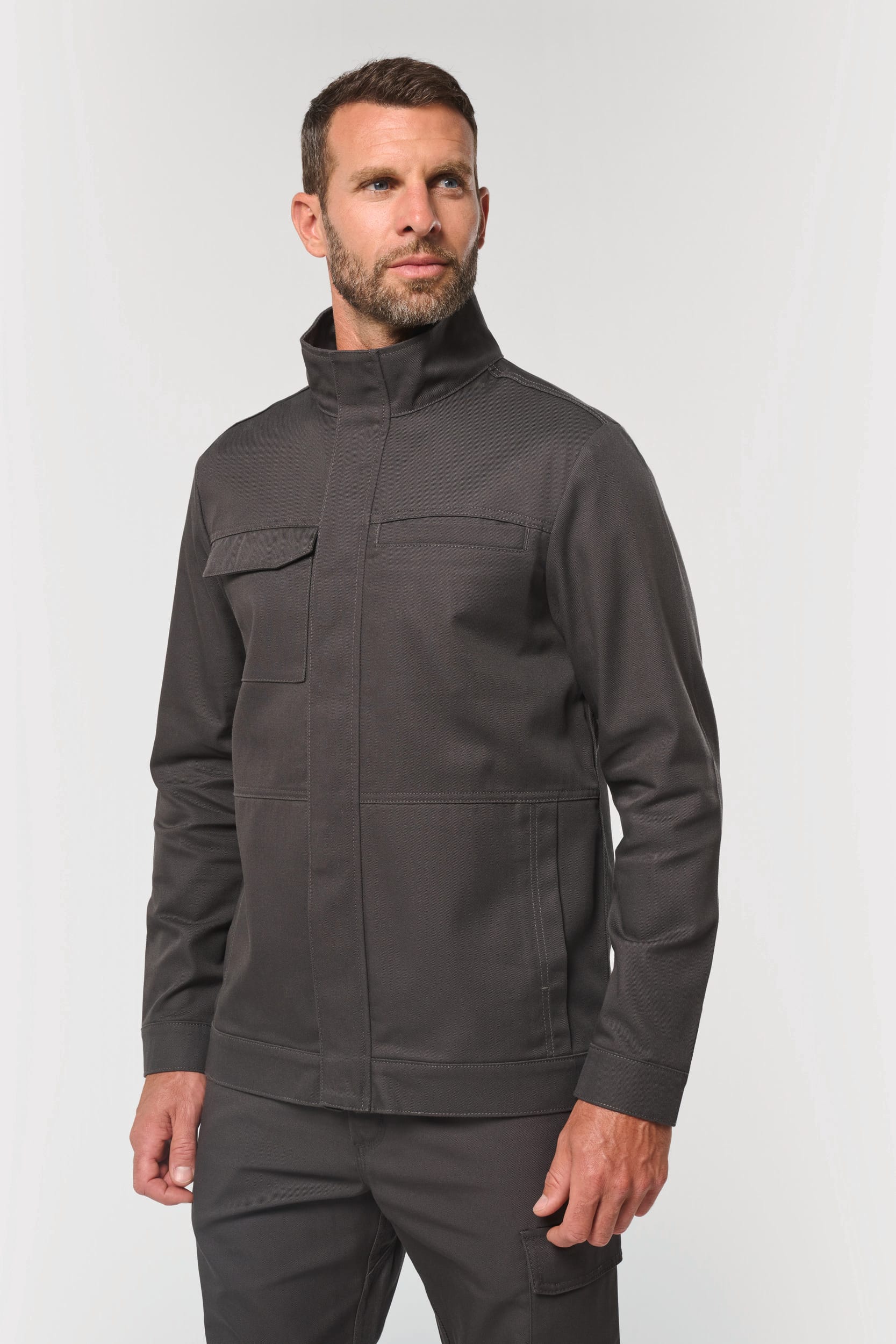 Chaqueta de trabajo sin metal unisex