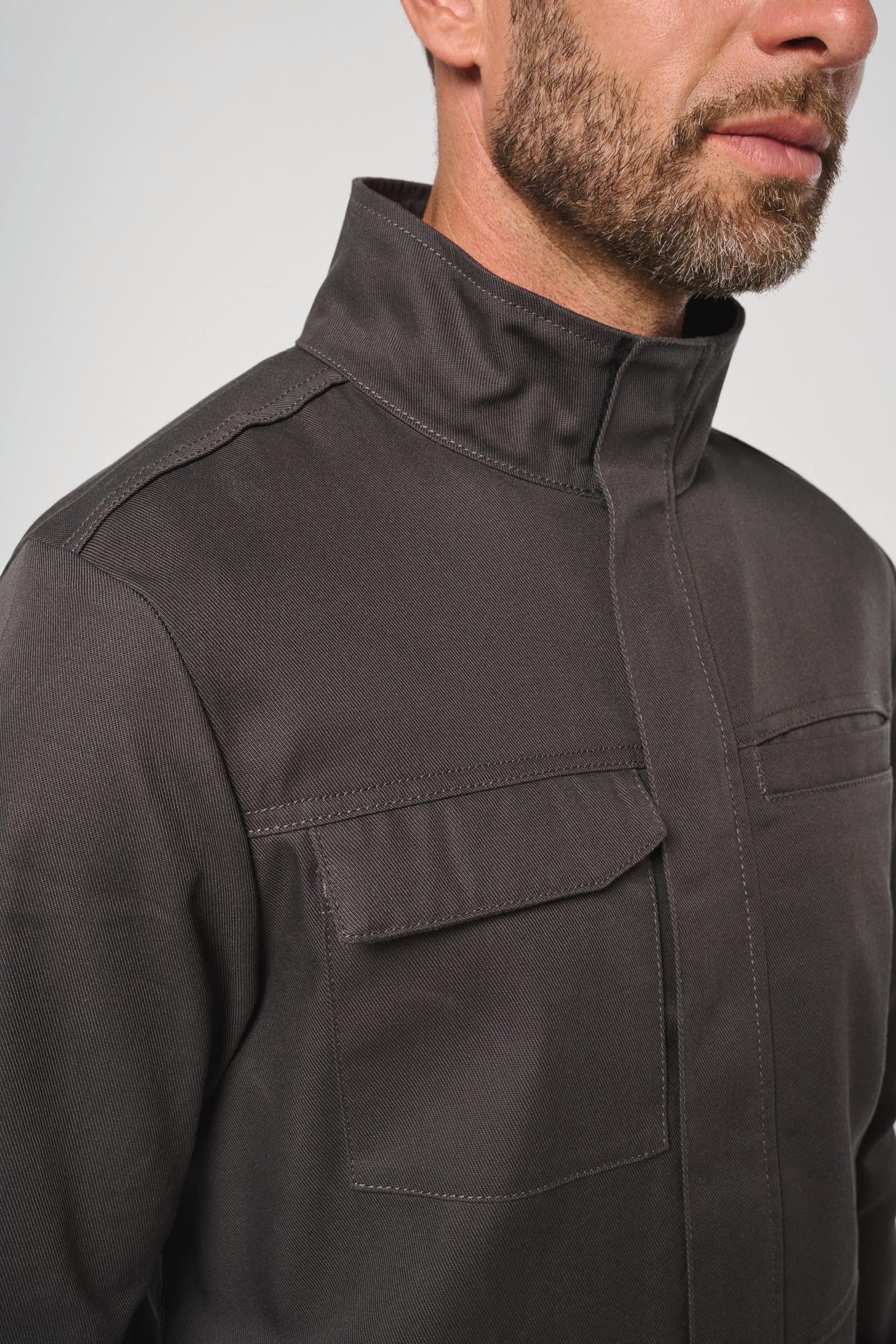 Chaqueta de trabajo sin metal unisex