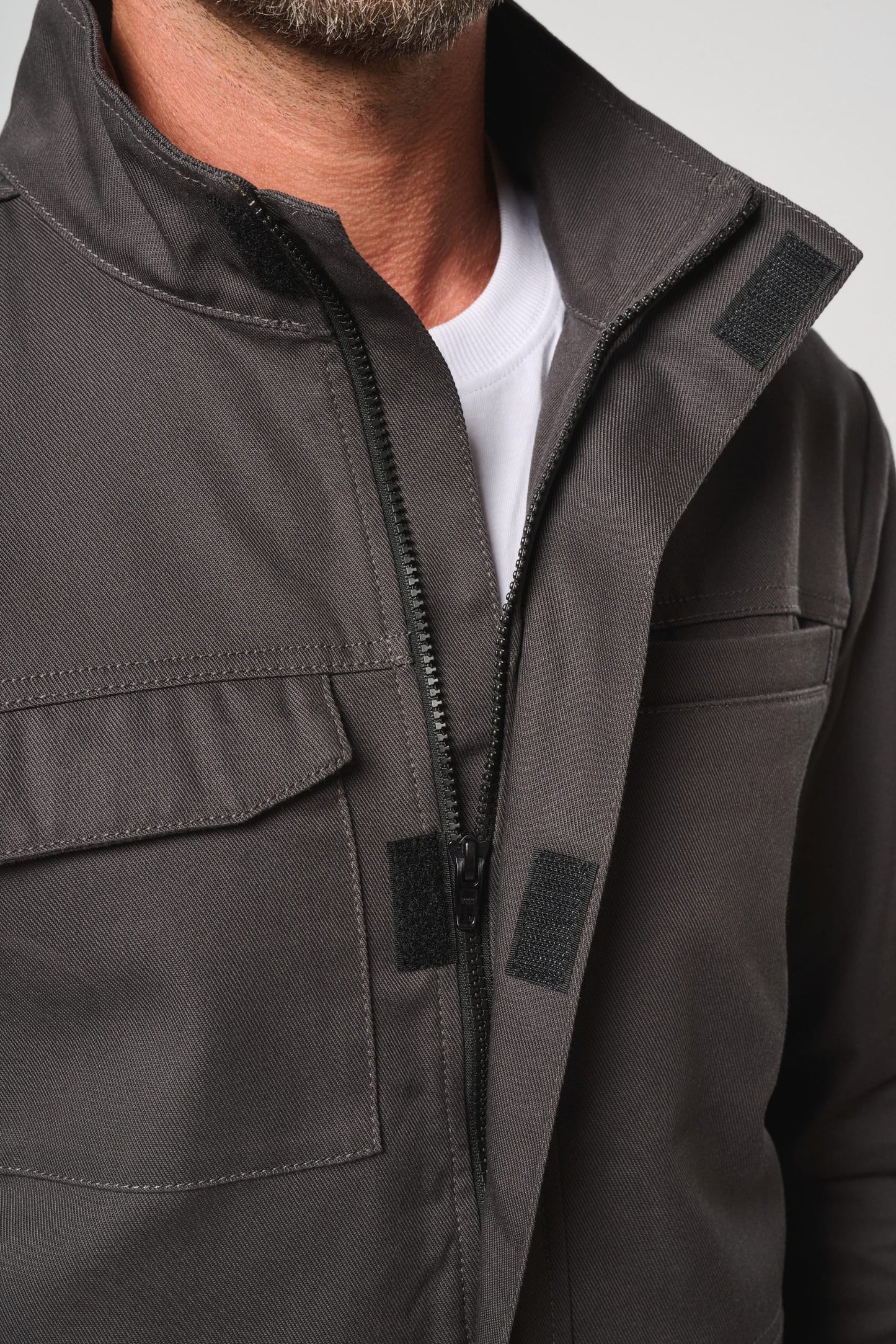 Chaqueta de trabajo sin metal unisex