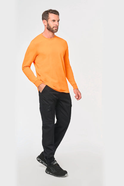 Pantalón tipo cargo unisex con bajo elástico
